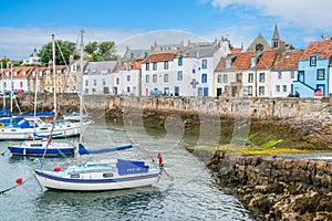 Saint Monans harbour in a summer afternoon, Fife, Scotland.