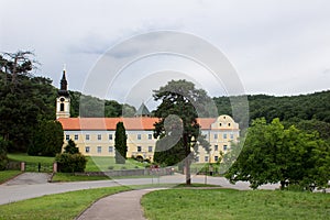 Saint mosaic in Orthodox monastery in Serbian national park Frushka Gora