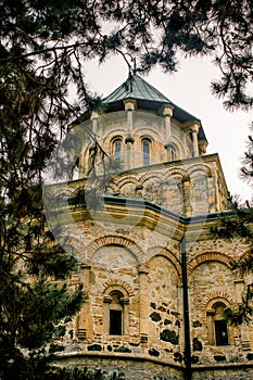 Saint mosaic in Orthodox monastery in Serbian national park Frushka Gora