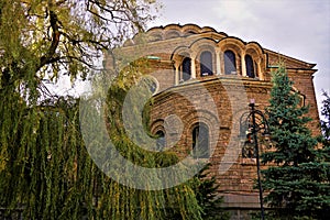 Saint Nedelja cathedral with trees in Sofia