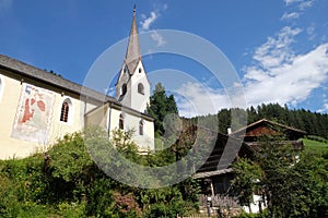 Saint Nicholas church in Petschied near Luson, Italy