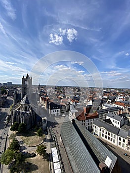 Saint Nicholas Church, skyline vue Gent Belgium