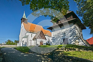 Saint Nicholas church at Sliac and bell tower