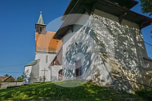 Saint Nicholas church at Sliac and bell tower