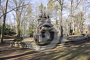 Saint Nicholas Church Wonderer placed in public gardens, Hradec Kralove, Czech republic