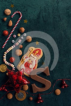 Saint Nicholas cookies background