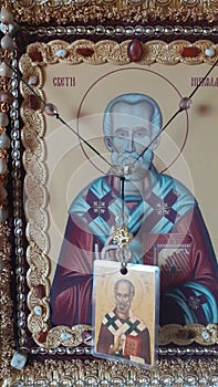 Saint Nicholas Icon St Nicholas the Wonderworker - patron of children, jewelers, pawn brokers, sailors and travelers.