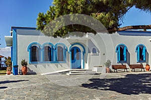 Saint Nicholas Monastery located on two islands in Porto Lagos near town of Xanthi, Greece