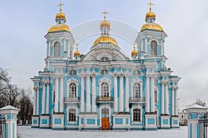 Saint-Nicholas Naval Cathedral in Saint-Petersburg