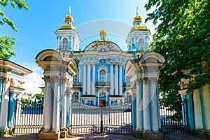 Saint Nicholas Naval Cathedral. Staint Petersburg, Russia