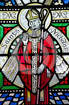 Saint Nicholas Stained Glass Window photo