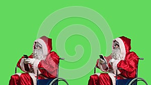 Saint nick texting and using videocall