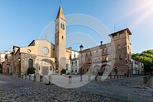 The Saint Nicolo square and church in Padova, Italy