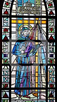 Saint Faustina Kowalska in Stained Glass