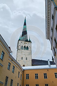 Saint Olaf`s Church in Tallinn Old Town