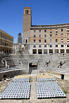 Saint Oronzo Square in Lecce - Amphitheatre view