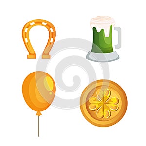 Saint patrick card set icons