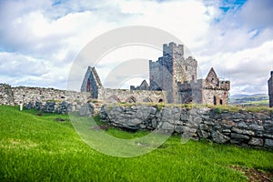 Saint Patrick cathedral inside Peel castle in Peel city in the Isle of Man