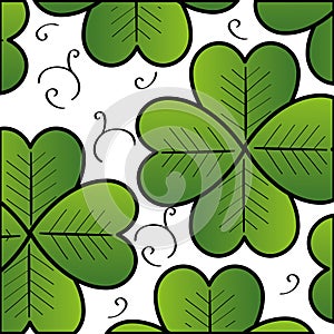 saint patrick clovers pattern background