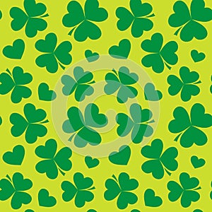 Saint Patrick's day design - Four leaf clover seamless pattern