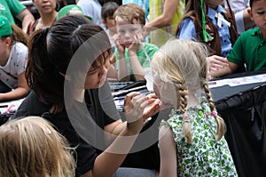 Saint Patrick`s Day face painting