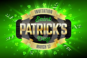 Saint Patrick`s Day flyer