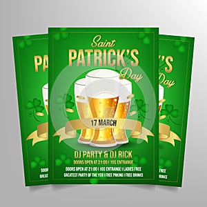 Saint patrick`s day flyer template