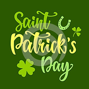 Saint Patrick`s Day greeting poster