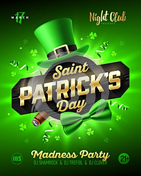 Saint Patrick`s Day party poster design