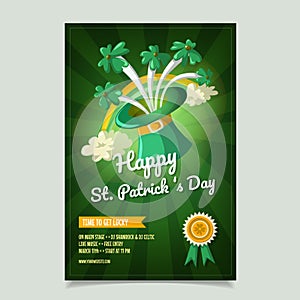 Saint Patrick s Day Poster, Brochure, Holiday Invitation.