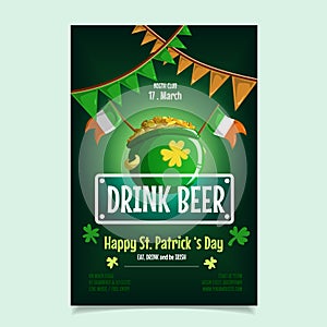 Saint Patrick s Day Poster, Brochure, Holiday Invitation.