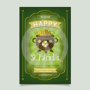 Saint Patrick s Day Poster, Brochure, Holiday Invitation.