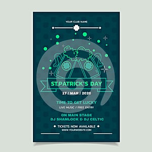 Saint Patrick s Day Poster, Brochure, Holiday Invitation.