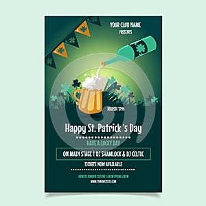 Saint Patrick s Day Poster, Brochure, Holiday Invitation.