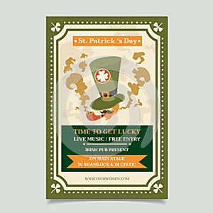 Saint Patrick s Day Poster, Brochure, Holiday Invitation.