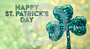 Saint Patricks Day green clover ornament