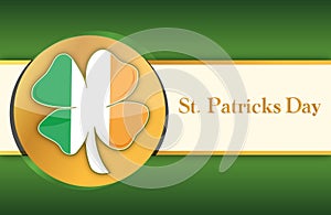 Saint patricks day green and gold background