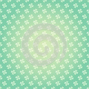 Saint Patricks Day seamless pattern with clover shamrock Vector cartoon colorful spring background