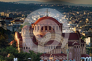 Saint Paul Church, Agios Pavlos, aerial view