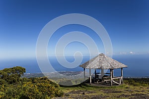 Saint Paul coastline, from piton Maido, La Reunion island photo