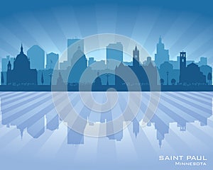 Saint Paul Minnesota city skyline vector silhouette