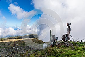 Saint-Paul, Reunion Island - Cloud over Mafate cirque at Maido viewpoint