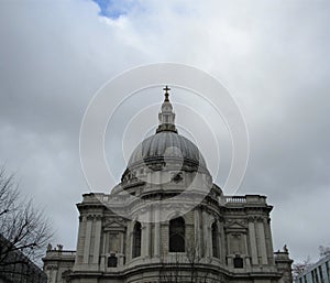 Saint Paul`s Cathedral and dome in London