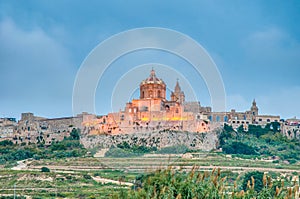 Saint Paul`s Cathedral in Mdina, Malta