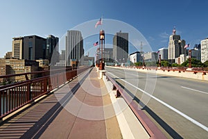 Saint Paul skyline, Wabasha Street Freedom Bridge, Saint Paul, Minnesota