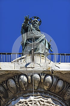 Saint Paul Statue Ancient Marcus Aurelius  Column Rome Italy