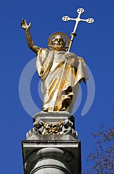 Saint Paul Statue at St. Pauls Cathedral in London