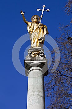 Saint Paul Statue at St. Pauls Cathedral in London