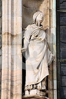 Saint Paula statue in Milan Cathedral, Italy