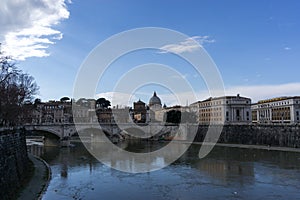 Saint Peter Basilica view from Ponte Umberto